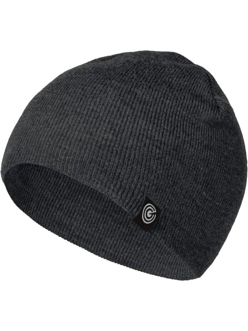 Unisex Dark Grey 100% Acrylic Ribbed Knit Warm and Durable Winter Beanie Cap